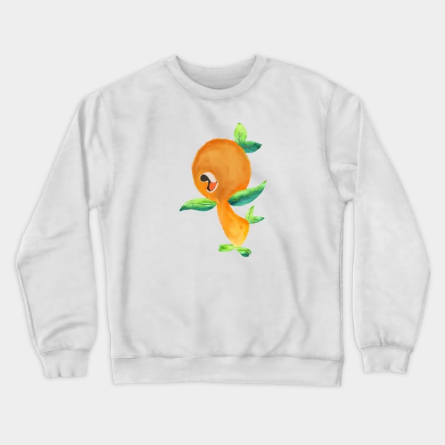 Orange Bird Watercolor Crewneck Sweatshirt by magicmirror